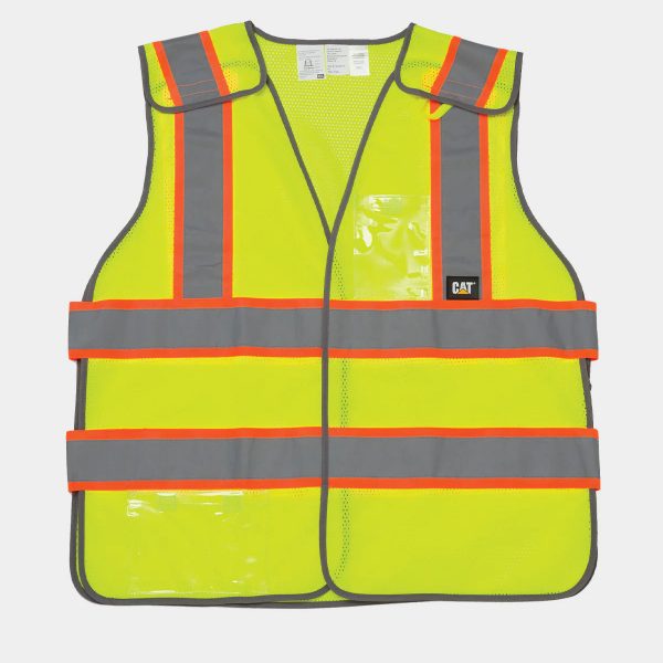 VESTE DE SEGURANÇA MASCULINA HI-VIS DE 5 PONTOS DESENGATE RÁPIDO