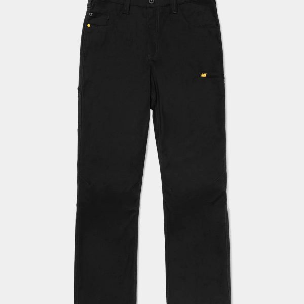 CALÇA DE TRABALHO UTILITÁRIA EM CANVAS ELÁSTICO MASCULINA - CORTE RETO