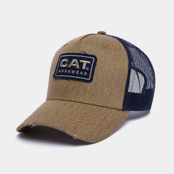 BONÉ TRUCKER COM VISOR CURVO NÃO ESTRUTURADA