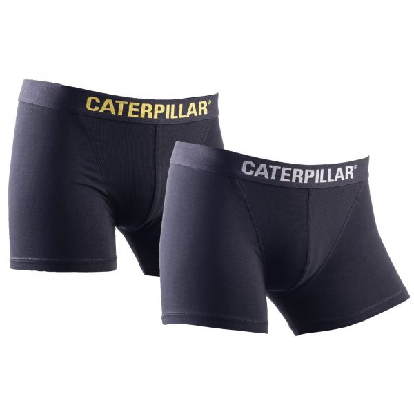 Pague 1 Leve 2 - Pacote de 2 Cuecas Boxer Preto/Amarelo/Carvão CAT