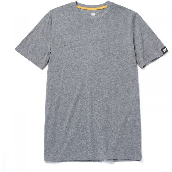 Camiseta Essentials de Manga Curta Cinza Escuro Mescla
