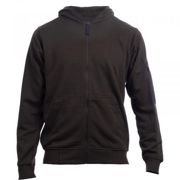 Moletom com Zíper Completo Loopback Exército Musgo