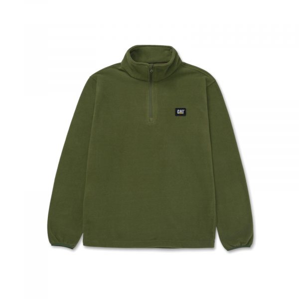 Cat Microfleece Quarter Zip Chive