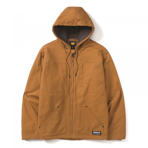 Jaqueta Forrada com Sherpa e Capuz Bronze